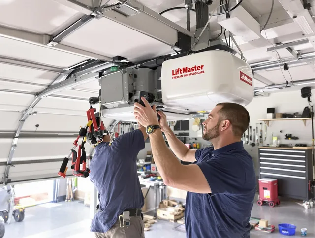 Black Forest Garage Door Repair technician performing advanced diagnostics on garage opener in Black Forest