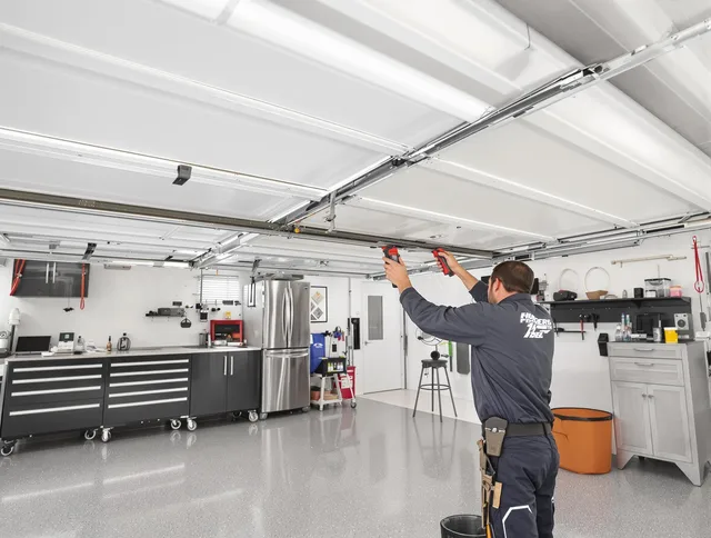 Overhead garage door repair service by Black Forest Garage Door Repair in Black Forest